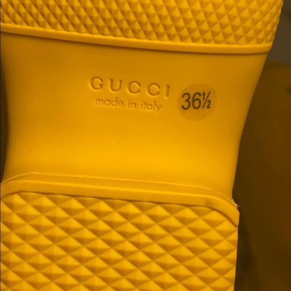 $1250 New  Gucci  Kitt 70 rain ankle boots, 36+,100% authentic. - Picture 11 of 16